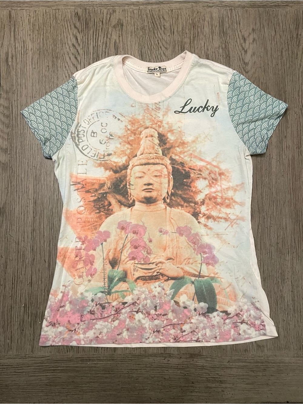 Lucky Tees woman’s top, large, Y2K.